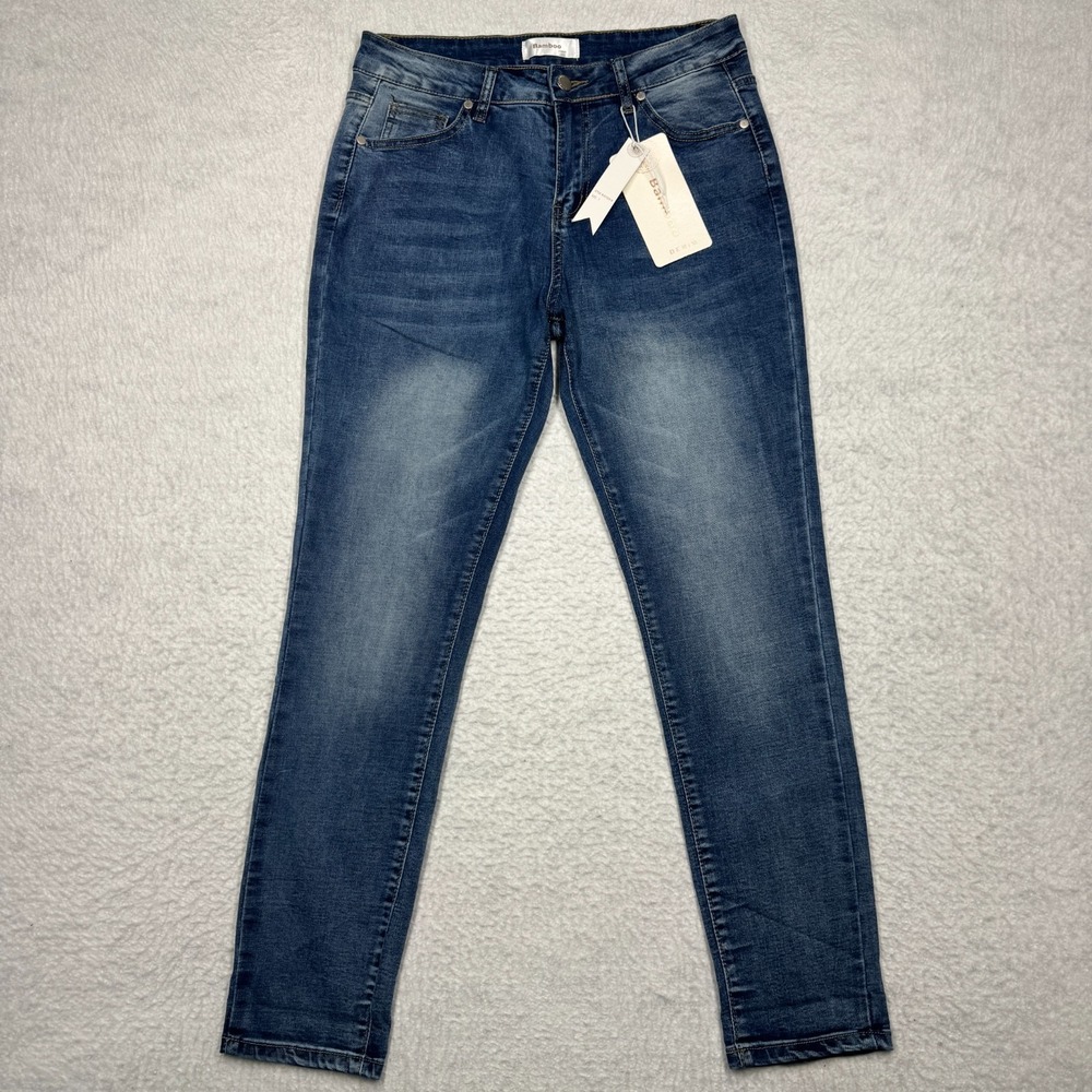 NWT Bamboo Blue Jeans Denim Pants Stretch Shaping Skinny Women's Size 7 (30x27)